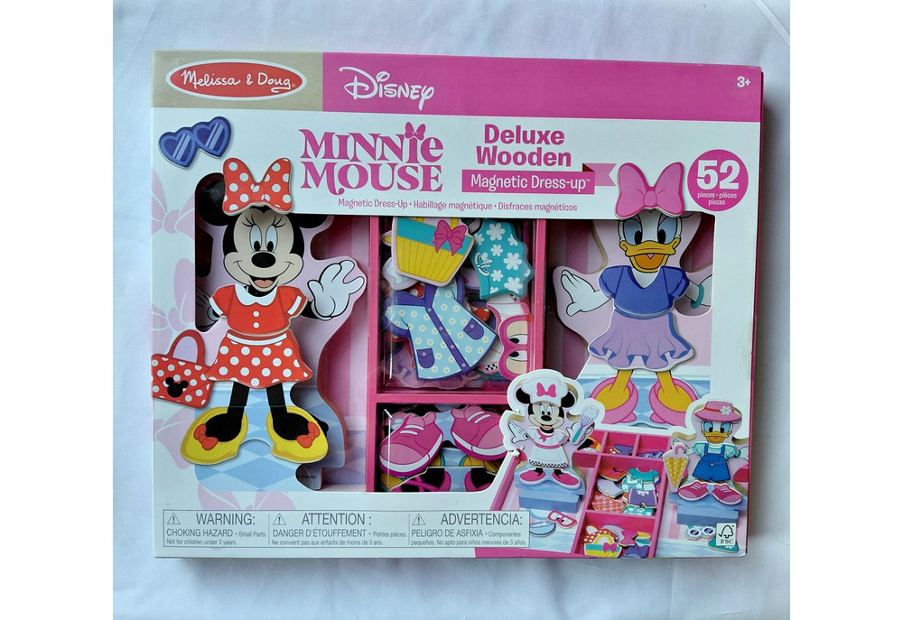 Melissa & Doug Minnie Mouse Daisy Duck Deluxe Wooden Magnetic Dress-Up NWT